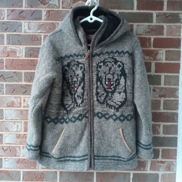 Kyber Outerwear Hooded Zip Up Nepal Sweater Jacket 100% Wool size Medium - Picture 7 of 7